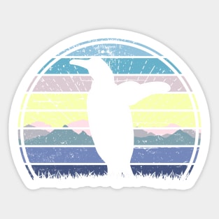 Penguin Sunset Sticker